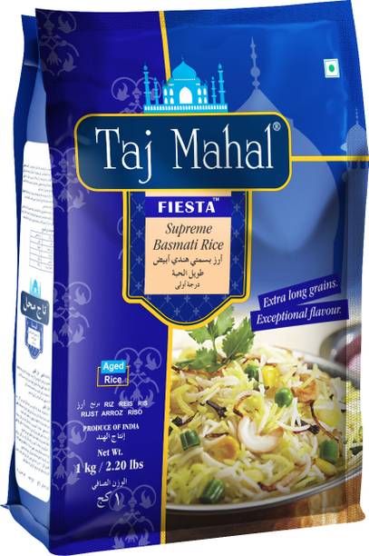 Taj Mahal Fiesta Blue 1kg Basmati Rice (Long Grain, Steam)