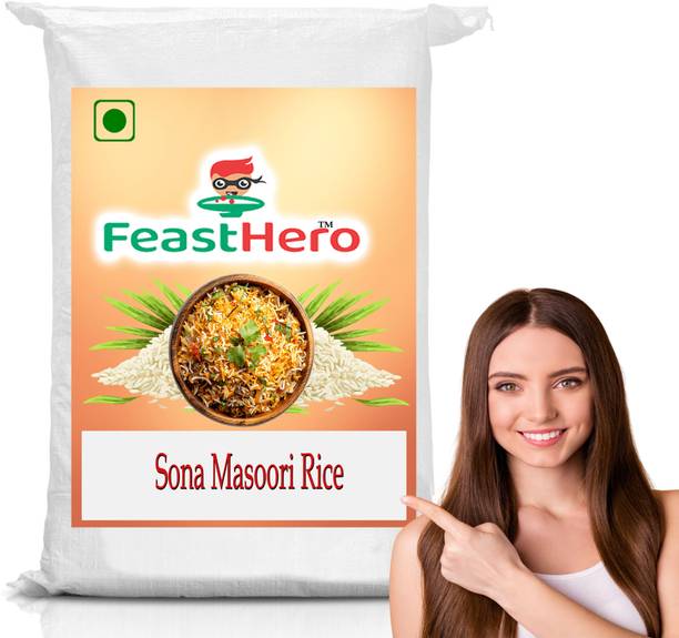 Feasthero 5kg Rice |Sona Mansoori rice ,Sona mansuri Rice,Sona Mansoori Rice Raw | Aged Sona Masoori Rice (Small Grain)