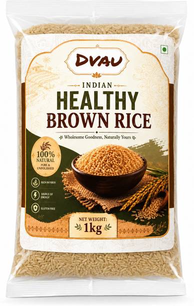 DVAU Natural Brown Sona Masoori Rice (Medium Grain, Unpolished)