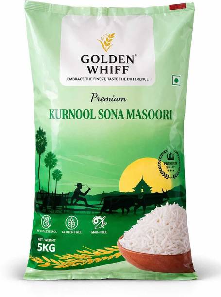 GOLDEN WHIFF Kurnool Sona Masoori 18+ months old Sona Masoori Rice (Small Grain, Raw)