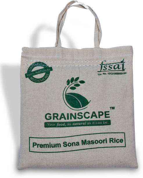 Grainscape Premium Naturally Harvested Brown Sona Masoori Rice (Medium Grain, Unpolished)