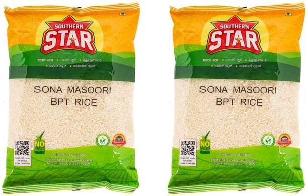 Southern Star Premium Sona Masoori BPT  Rice 1Kg*2 Sona Masoori Rice (Medium Grain, Raw)