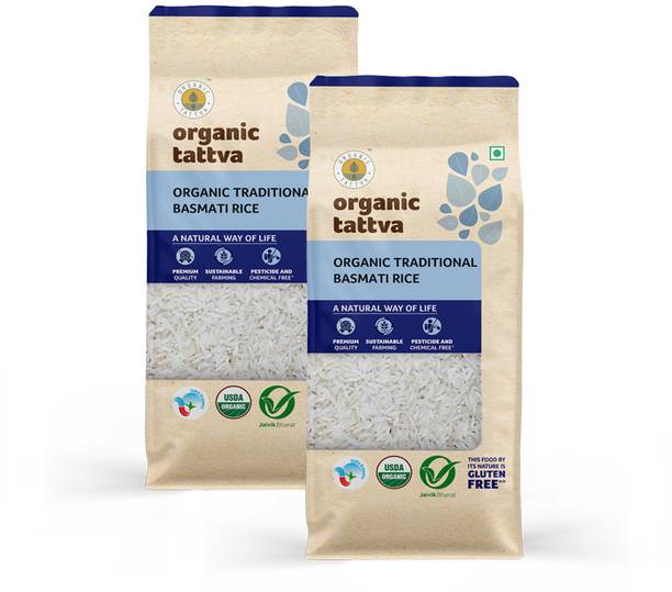 Organic Tattva Organic Traditional Basmati Rice 1Kg Each Basmati Rice (Long Grain, Polished)