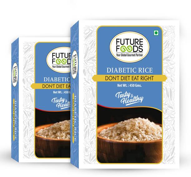 Future Foods Premium Diabetic Rice | Sugar Free |Promotes Stable Blood Sugar Levels Pack of 2 Raw Rice (Long Grain, Raw)