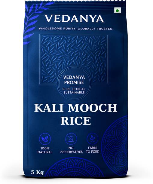 Vedanya Chinnor (Kali Mooch) Rice - Premium Fragrant Grain | Perfect for Pulav & Curries Kalimuch Rice (Medium Grain)