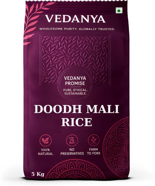 Vedanya Dudhmalay Rice –Soft & Rich Flavor | Ideal for Special Occasions & Daily Meals Dudheshwar Rice (Medium Grain)