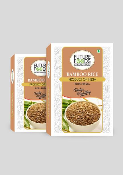 Future Foods Bamboo Rice, Bamboo seeds, pack of 2, 450 grams * 2 Brown Bamboo Seed Rice (Raw)