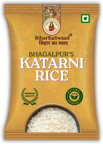 BIHARKASWAAD Katarni Rice (Chawal) Bhagalpur Special | Premium Aromatic Rice | GI-Tagged Katarni Rice (Full Grain, Raw)