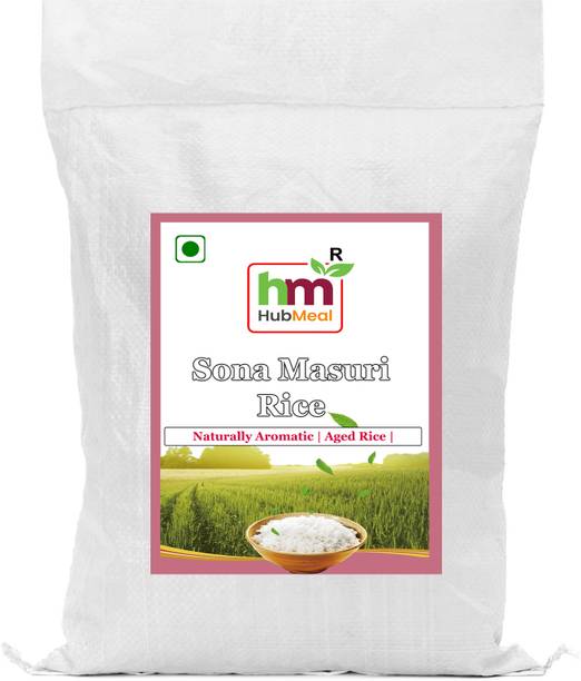 Hubmeal 20kg |SONA MASURI RICE Lightweight, aromatic rice perfect for daily meals | Sona Masoori Rice (Medium Grain, Raw)