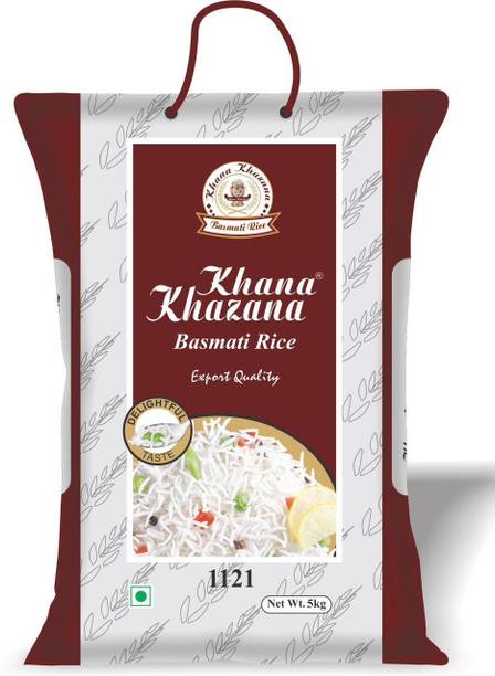 KHANA KHAZANA Biryani Special Basmati Rice| Tasty & great aroma Pulao Rice| White-XXXL 1121 Basmati Rice (Long Grain, Raw)