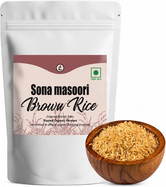 rootz Organics Sona masoori Brown Rice | Naturally Gluten Free | No Chemicals | No pesticides Brown Sona Masoori Rice (Full Grain, Raw)