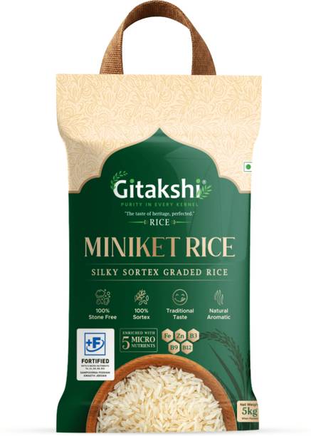 GITAKSHI Fortified Premium Minikit Rice (Long Grain, Polished)