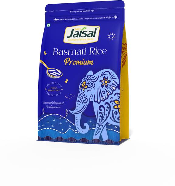Jaisal Organic Jaisal Premium XXXL Extra Long 1 Kg Basmati Rice (Long Grain, Raw)