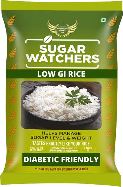 SUGAR WATCHERS Low GI Rice, Diabetic Friendly White Rice; US FDA Registered Raw Rice (Medium Grain, Raw)