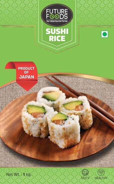 Future Foods Pack of Japanese Sushi Rice 1 kg & Black Rice 1 kg Raw Rice (Raw)