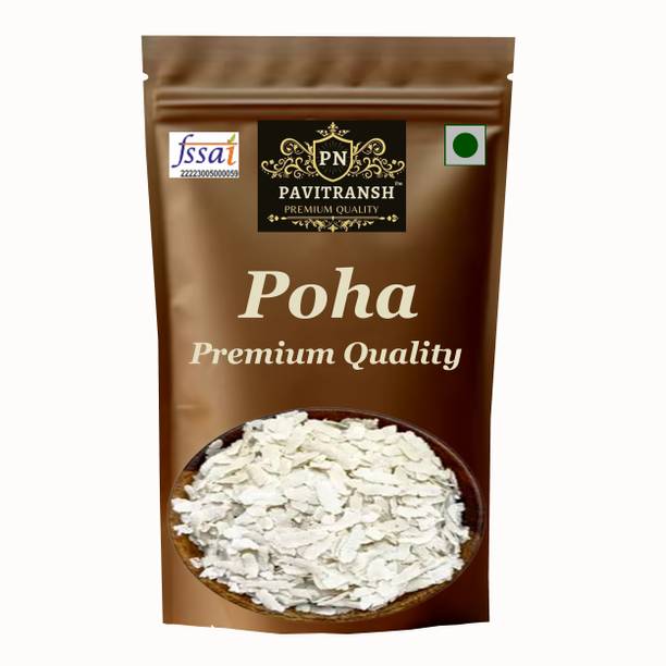 pavitransh Organic Poha | Flattened Rice | Gluten-Free, Non-GMO | Healthy Breakfast Poha (Full Grain, Raw)