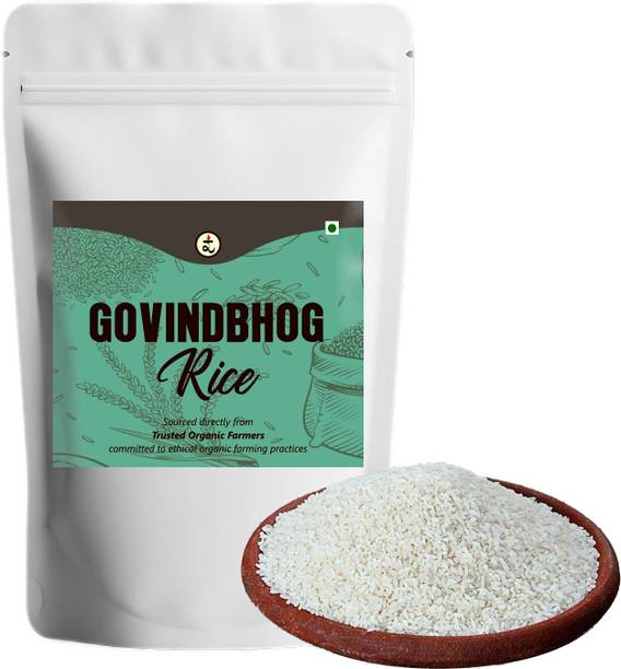 rootz Organics Govindbhog Rice | Soft tender West Bengal Origin | 100% natural | Non GMO Gobindobhog Rice (Small Grain, Raw)