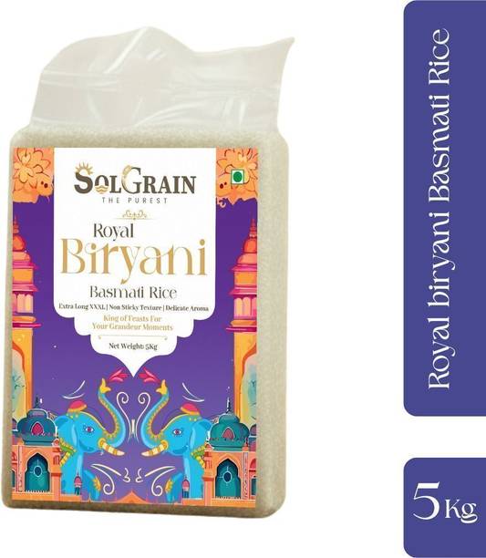 SOLGRAIN Royal Biryani |Extra Long Grain XXXL Basmati Rice (Long Grain, Raw)