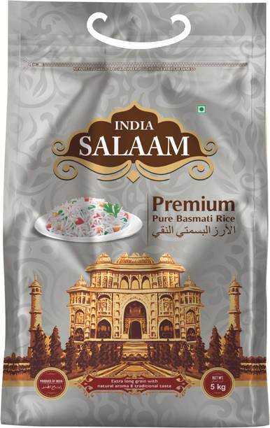 India Salaam PREMIUM _ 5 K.g Basmati Rice (Long Grain, Steam)