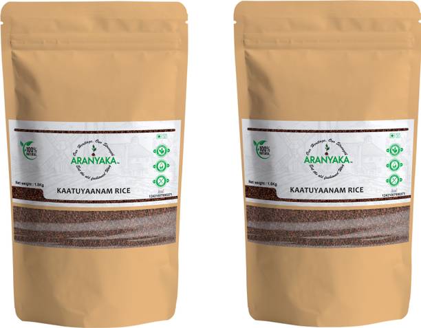 ARANYAKA Kattuyanam Rice (3kg)| Red Rice |Diabetic-Firendly - Low GI|Immunity Booster| Brown Kattuyanam Rice (Medium Grain, Parboiled)