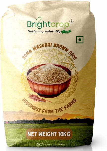 organics food market Brown Rice [No added color or flavor, Organic, Low GI] Brown Sona Masoori Rice (Medium Grain, Unpolished)