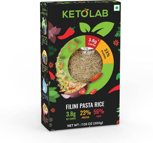 Ketolab Keto Orzo Filini Rice, 3.8g Net Carbs, 23% Protein & 56% Fibre Brown Rice