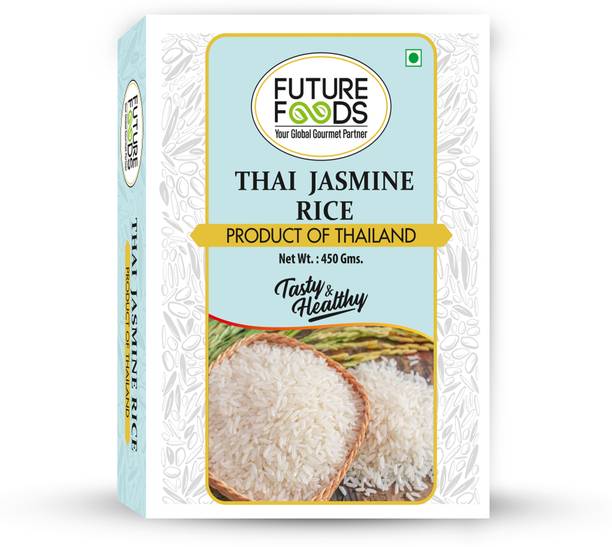 Future Foods Thai Jasmine Rice, Thai Cuissine, Long grain, Pack of 1, 450 grams Jasmine Rice (Long Grain, Raw)