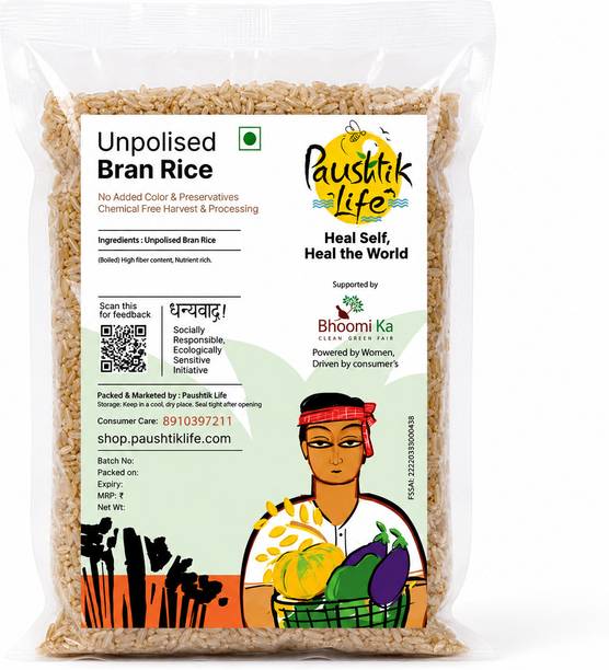 Paushtik Life Brown Rice Brown Raw Rice (Medium Grain, Raw)