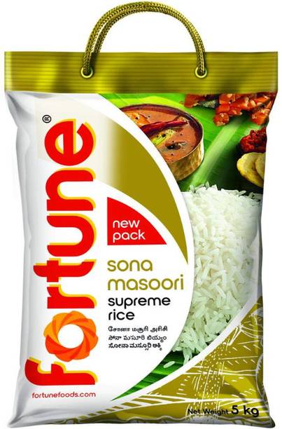 FORTUNE SONA MASOORI SUPREME RICE 5KG Sona Masoori Rice (Full Grain, Raw)