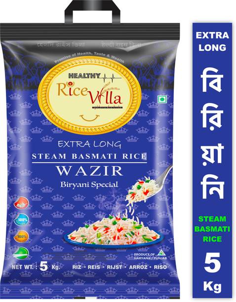 Healthy Rice Villa 11-21  Wazir Biryani Special 5Kg Basmati Rice (Long Grain, Steam)