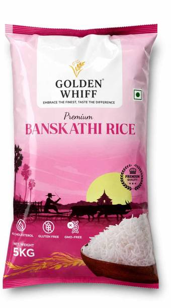 GOLDEN WHIFF Premium Banshkati Rice Yellow Banskati Rice (Long Grain, Boiled)