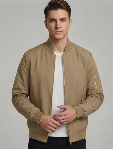 Mia Fashion Men’s Protective Biker Windcheater with Full Sleeves & Zip Closure Riding Protective Jacket