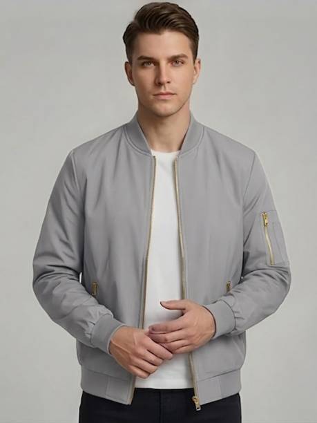 Mia Fashion Men’s Protective Biker Windcheater with Full Sleeves & Zip Closure Riding Protective Jacket
