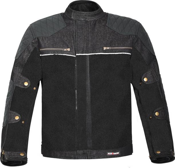ALLEXTREME Denim Bike Riding Jacket CE Level 2 Protector Abrasion Resistance for Men Riding Protective Jacket