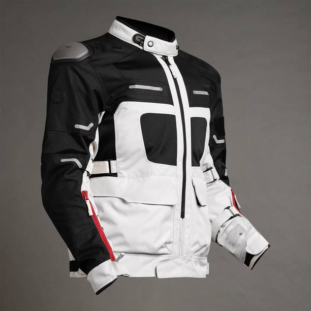 रॉयल एनफील्ड CrossRoader | Shoulder, Elbow, Chest, Back Armour |Titanium Slider | Rain Liner राइडिंग प्रोटेक्टिव जैकेट
