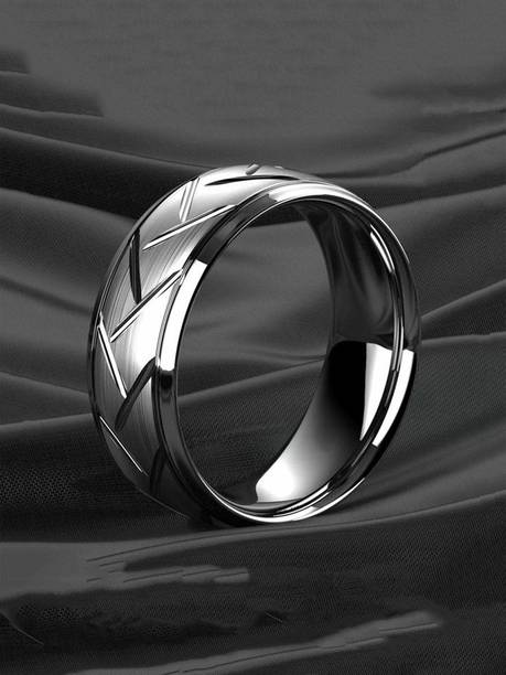 Fashion Frill Stainless Steel Silver Plated Ring