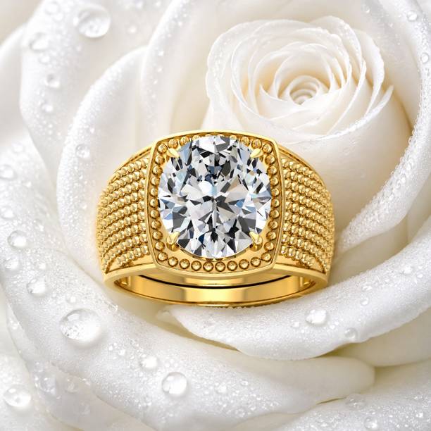 Brass Zircon Ring