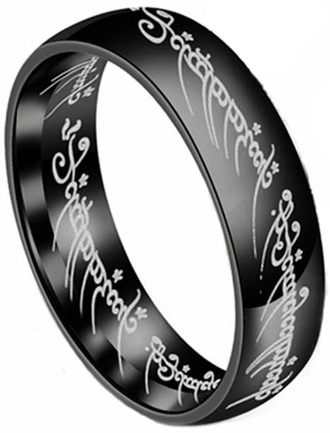 Mens Black Metal US9 Lord of the Rings Ring Metal Ring