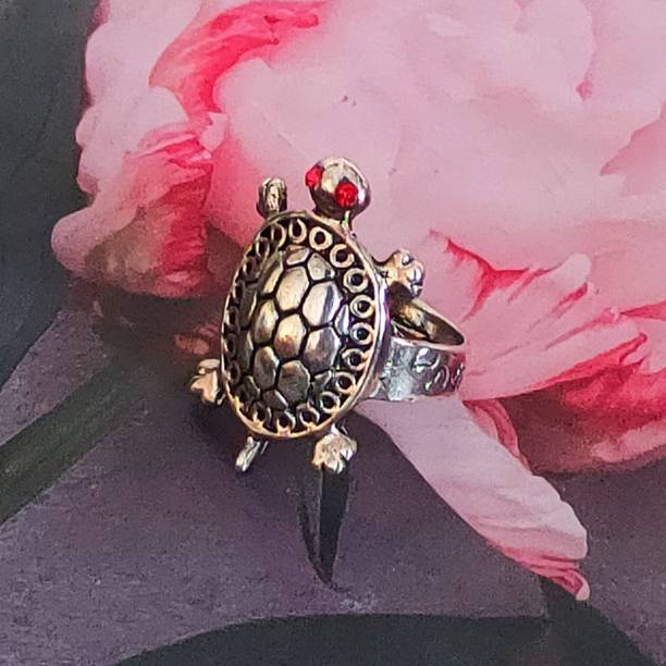 Shiv Jagdamba Decent Design Tortoise Turtle Charm Best Quality Metal Ring Metal Sterling Silver Plated Ring