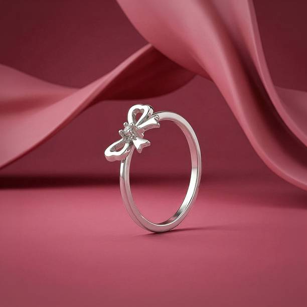 for Women - Waterproof & Anti-Tarnish. Sterling Silver Zircon Rhodium Plated Ring