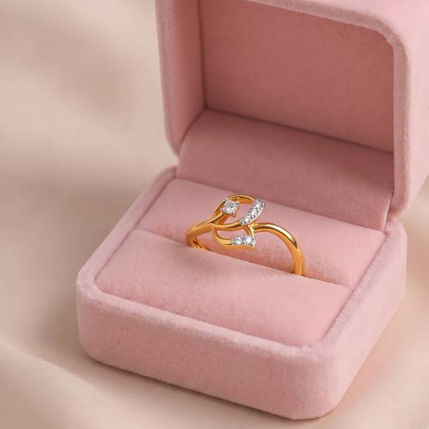 CZ Diamond ring for women Brass Cubic Zirconia Gold Plated Ring