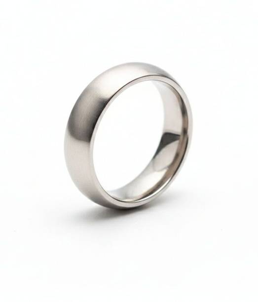 AL Minza Stainless Steel Silver Plated Ring