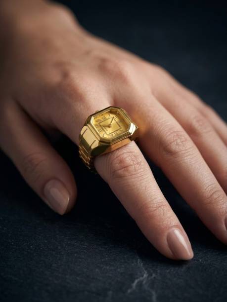ring for women | watch ring for women | gold watch ring | women gold ring Alloy Gold Plated Ring