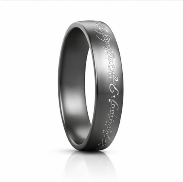 ORION SCRIPT - Black - Pure Stainless Steel Men’s Ring for Men & Boys Stainless Steel Ring