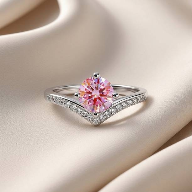 Sweetheart RosÃ© Curve Ring Stainless Steel Ring