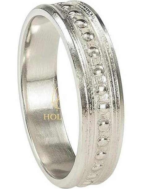 HOLRAJ RajHarit 999 Pure Silver Textured Band Ring Hallmarked Unisex Traditional ring Silver Ring