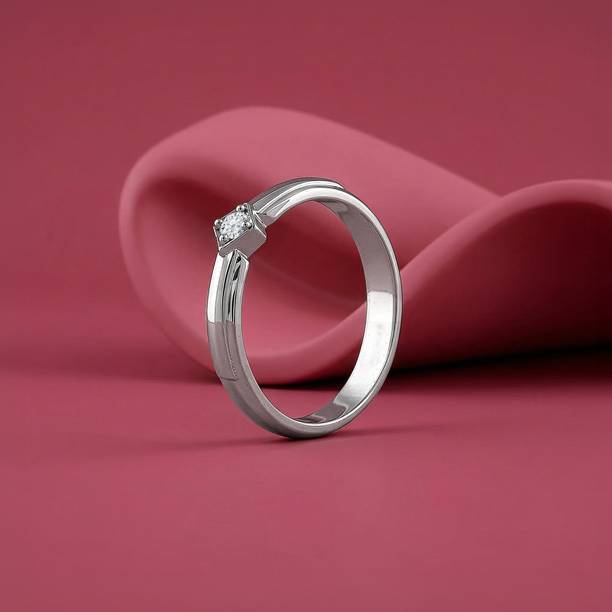 Silver Vanguard Ring For Him Sterling Silver Zircon Rhodium Plated Ring