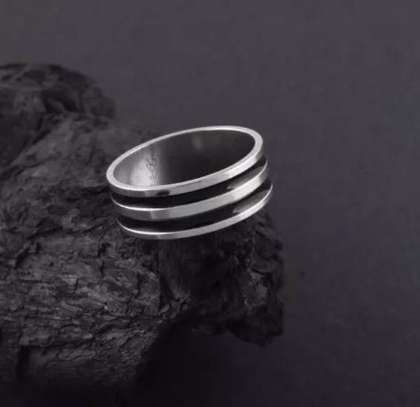 ROOTWAVE Metallic Fashionable Finger Ring,Thumb Ring for Men,Boys Metal, Stainless Steel Silver Plated Ring