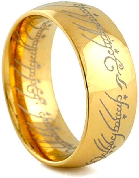LOTR Stainless Steel Rhodium Plated Ring