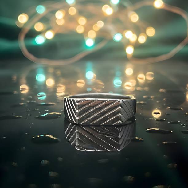 The Velvet Box Men’s Square Top Signet Sterling Silver Ring